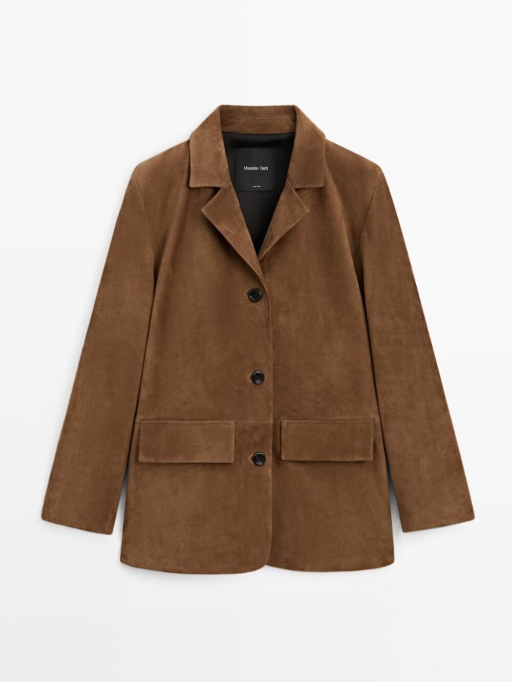 Massimo Dutti Suede Jacket, Brown, Size small